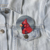 円形赤く基本的な鳥 缶バッジ (インサイチュ)