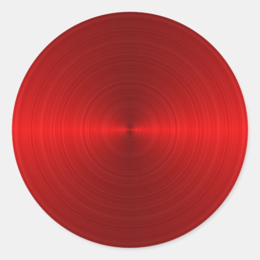 円形赤色金属パターン ラウンドシール (正面)