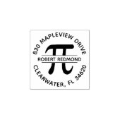 円形返信先ゴムスタンプ π 数学 ラバースタンプ (インプリント)