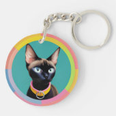 円形鏡 キーホルダー (裏面)