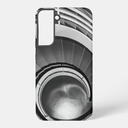 円形階段 白黒 SAMSUNG GALAXYケース (裏面)