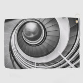 円形階段BW ゴルフタオル (横)