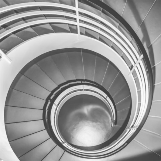 円形階段BW シール (正面)