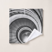 円形階段BW バスタオルセット (ウォッシュタオル)