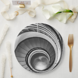 円形階段BW ペーパープレート