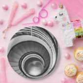 円形階段BW ペーパープレート (パーティー)