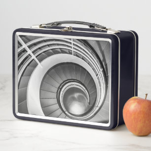 円形階段BW メタルランチボックス