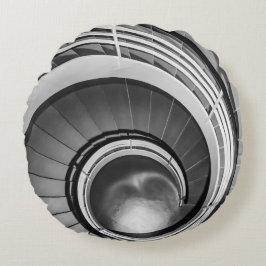 円形階段BW ラウンドクッション