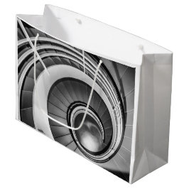 円形階段BW ラージペーパーバッグ