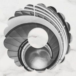 円形階段BW ワイングラスタグ