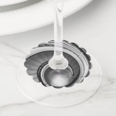 円形階段BW ワイングラスタグ (クローズアップ)