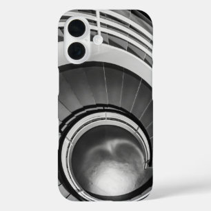 円形階段BW iPhone 16ケース
