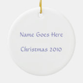 円形雪のオオシカ セラミックオーナメント (裏面)