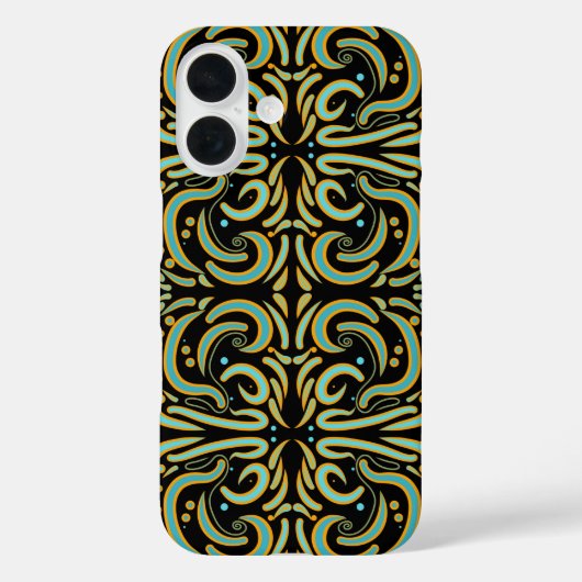 円形、線形、テーパー状の抽象芸術 Case-Mate iPhoneケース (裏面)