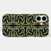 円形、線形、テーパー状の抽象芸術 Case-Mate iPhoneケース (裏面 (横))