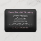 円形Deprivaleのメーキャップアーティストのプロフェッショナル 名刺 (裏面)