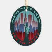 円形NYC大きいApple セラミックオーナメント (右)