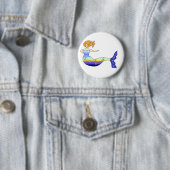 円形Virginia Beachの人魚 缶バッジ (インサイチュ)
