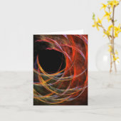 円抽象芸術アートノートカードの分割 カード (黄色い花)