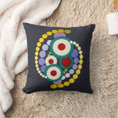 円抽象芸術アートワーク クッション (ブランケット)