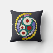 円抽象芸術アートワーク クッション (裏面)