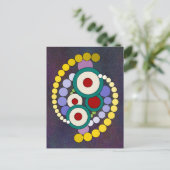 円抽象芸術アートワーク ポストカード (スタンド正面)