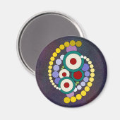 円抽象芸術アートワーク マグネット (正面/裏面)