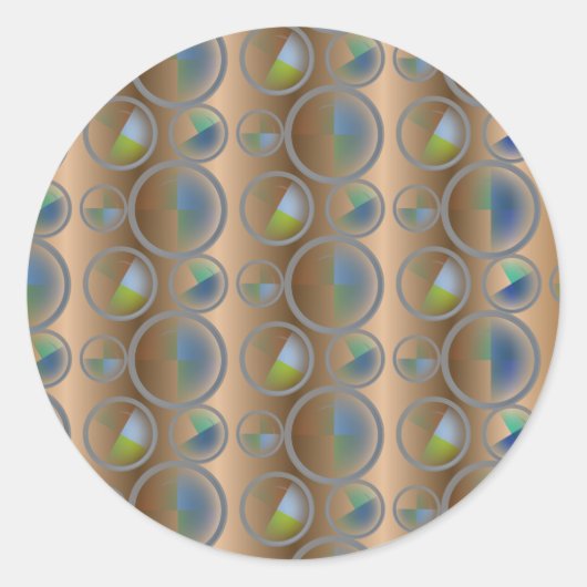 円抽象芸術 ラウンドシール (正面)