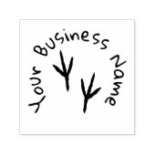 円文字と鳥プリント自己インキングゴムスタンプ セルフインキングスタンプ (デザイン)