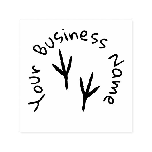 円文字と鳥プリント自己インキングゴムスタンプ セルフインキングスタンプ (デザイン)