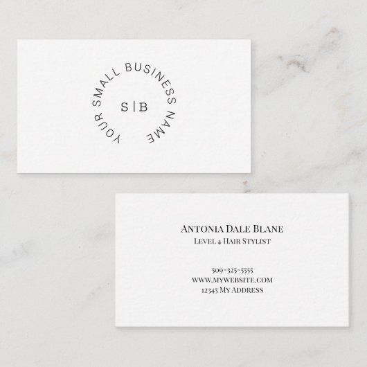 円文字ロゴ付き名刺 名刺 (正面/裏面)