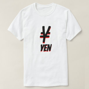 ¥円日本の円（白） Tシャツ