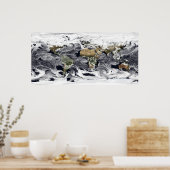 円柱等距離投影 ポスター (キッチン)