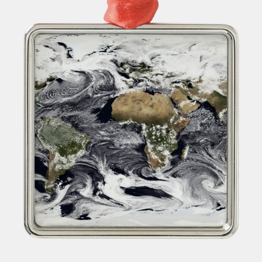 円柱等距離投影 メタルオーナメント (正面)