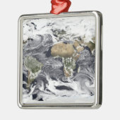 円柱等距離投影 メタルオーナメント (左)