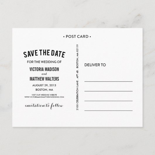 円無地の形 | セーブ・ザ・デート案内 案内ポストカード (裏面)