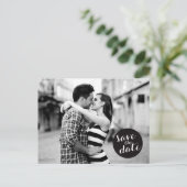 円無地の形 | セーブ・ザ・デート案内 案内ポストカード (スタンド正面)