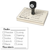 円状テンプレート10人任意文字 ラバースタンプ (押印)