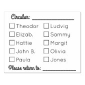 円状テンプレート10人任意文字 ラバースタンプ (インプリント)