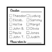 円状テンプレート12名 セルフインキングスタンプ (デザイン)