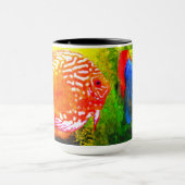 円盤投げのアクアリウムの魚のマグ マグカップ (中央)