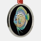 円盤投げのシクリッドのアクアリウムの魚のオーナメント メタルオーナメント (右)