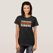 円盤投げアスリート陸上競技投擲選手コーチ Tシャツ (正面フル)