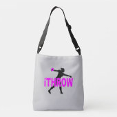 円盤投げトラック投げる人の十字の遺体袋 クロスボディバッグ (裏面)