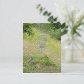 円盤状のゴルフバスケットの鎖 ポストカード (スタンド正面)