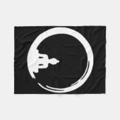 円相, 禅, 円, シンボル 仏教 仏陀 瞑想 フリースブランケット (正面(横))
