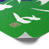 円祖円と禅の知恵を持つ虹彩 ポスター (角)