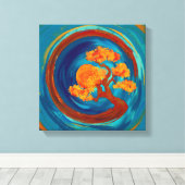 円祖禅サークルと盆栽 – impasto キャンバスプリント (インサイチュ (ウッドフロア))