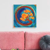 円祖禅サークルと盆栽 – impasto キャンバスプリント (インサイチュ (リビング))