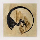 円祖禅サークル盆栽 – ゴールデンサンライズ ジグソーパズル (横)